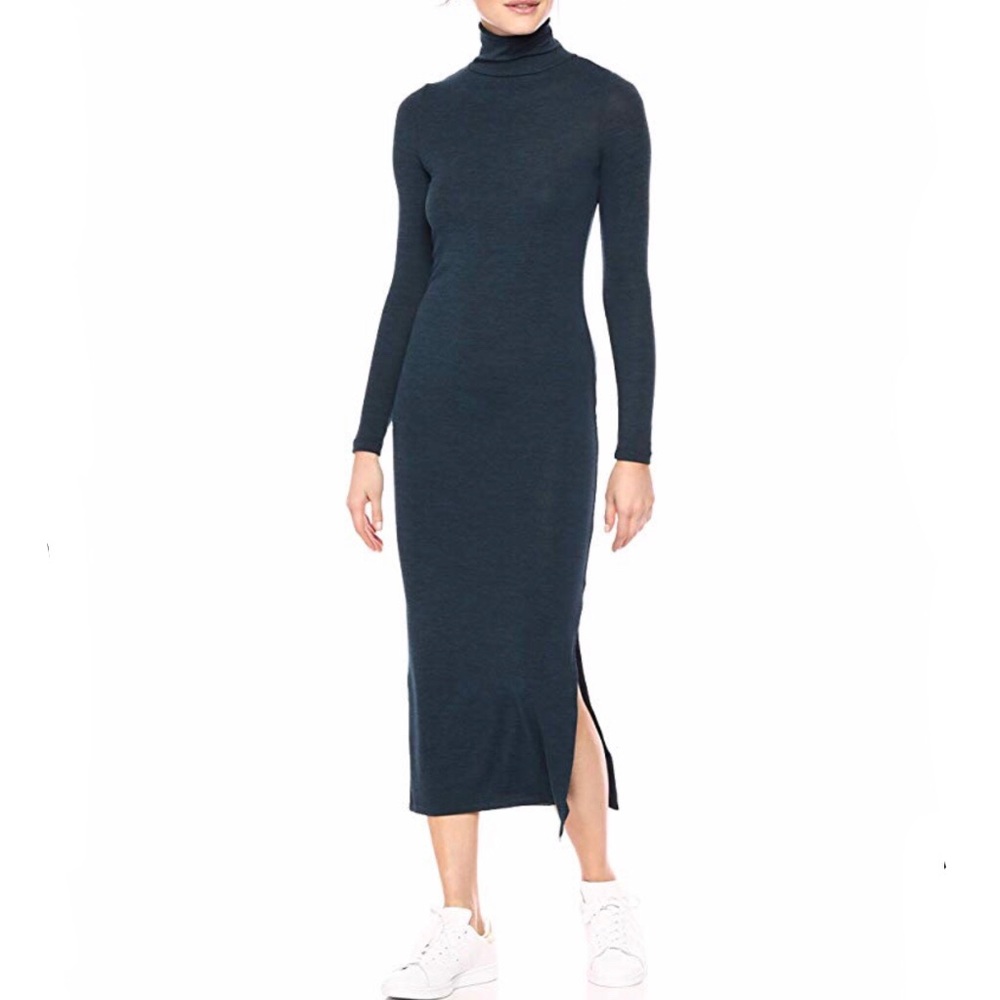 French Connection Mock-Neck Knit Long Sleeve Dress